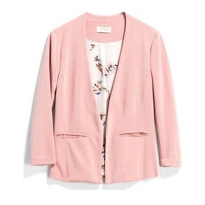 Skies Are Blue Blush Pink Amande Modal Blazer 1X